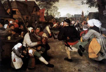  Flemish Canvas - The Peasant Dance Flemish Renaissance peasant Pieter Bruegel the Elder